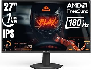 Compare Redragon Mirror GM27X5IPS 27inch FHD1920 x 1080, 180Hz Refresh Rate, 1ms MPRT, IPS Panel Gaming Monitor with AMD FreeSync, BlurFree Gaming with Vibrant Colors and Wide Viewing Angles  Black & Red at KSA Price
