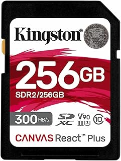 Compare Kingston Canvas React Plus 256GB SD Card | SDXC UHSII | 300R260W U3 V90 | Full HD4K8K | SDR2256GB at KSA Price
