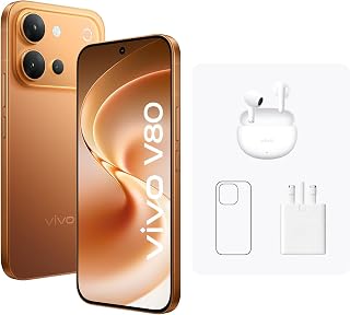 vivo V80 5G (Orange 8GB+256GB) 50MP ZEISS Camera,1.5K…