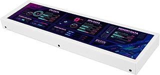 Compare PC Sensor Panel Display, Cutout Adjustable Brightness Multifunction 8.8in Computer Temp Monitor for Gaming White at KSA Price