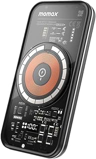 Compare MOMAX IP113 Q.MAG POWER13 10000mAh Power Bank PD 35W Fast Charging Phone Magnetic Wireless Battery Pack with Digital Display at KSA Price