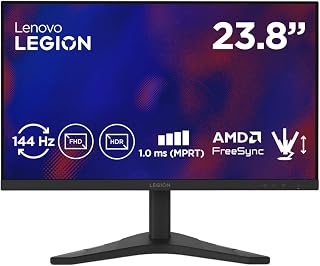 Compare Lenovo Legion R24s Gaming Monitor 23.8" FHD 1920 x 1080 IPS, 1ms MPRT, 144Hz, Connections HDMI 2.1 and DisplayPort 1.2, DisplayPort Cable Included  Raven Black at KSA Price