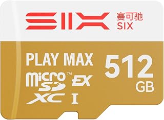 Compare SIX M900 512GB Micro SD Express Card Up to 900MBs Read, UHD 4K 5K, U3 V30 A2 Memory Card Compatible with Nintendo Switch 2, ROG Ally, Steam Deck, Gaming at KSA Price