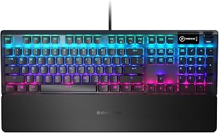 Compare SteelSeries Apex 5  Hybrid Mechanical Gaming Keyboard  PerKey RGB Illumination  Oled Smart display  American QWERTY Layout PC  Black at KSA Price