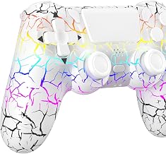 Compare Pogriko Wireless Controller for PS4, Joystick Gamepad Compatible with PS4SlimProPC with RGB LED, Dual Vibration, 6Axis Gyro Sensor, Headphone Jack, Touchpad at KSA Price