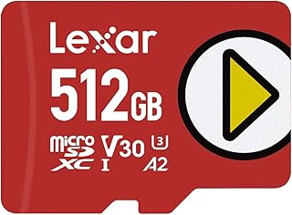 Lexar 512GB PLAY micro SD Card, UHS-I, C10, U3,…