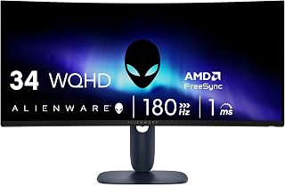 Compare Alienware 34 Curved Gaming Monitor – AW3425DWM  34inch WQHD 180Hz 1ms Display, 1500R, AMD FreeSync Premium, VESA AdaptiveSync. at KSA Price