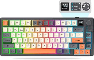 Mechanical Keyboard, 75% Wireless Gaming Keyboard…