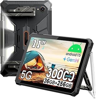 Compare Active 12 PRO 5G Projector Tablet, Android 15 Rugged Tablet,30000mAh Battery,11'' Display 36GB RAM+256GB ROM Outdoor Tablets,108MP+50MP Camera,Camping LightWiFi 6EBT 5.4GPSDual 5G at KSA Price