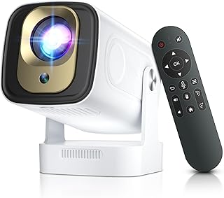 Compare Projector Supports 4K HY260pro, Mini Projector Home Cinema with WiFi 6 Bluetooth 5.4, 1080P Full HD with Android 14.0, 180° Rotation, Small Home Cinema for Bedroom Outdoor at KSA Price