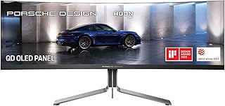 Compare AOC Agon PRO PD49 Porsche Design 49" OLED Gaming Monitor, DQHD 5120x1440 240Hz 1ms, 1800R, USBC PD 90W, AMD FreeSync Premium Pro, Height Adjustable Stand at KSA Price