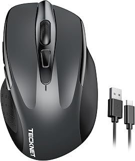 TECKNET Wireless Mouse, Pro 2.4G USB Cordless…