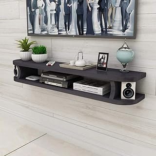 Compare Floating Shelf WallMounted Tv Cabinet WiFi Router Set Top Box DVD Player Small Speaker Projector Shelf Wall Shelf Tv Stand Tv Board,Reddish Brown 100CM,Colour Name:Black 120cm Color : Black 80 Cm at KSA Price