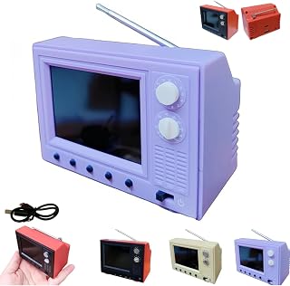 Compare Mini Retro TV, Rechargeable 2.4Inch 720P Video Player，8GB Storage purple at KSA Price