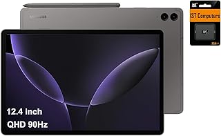Compare SAMSUNG Galaxy Tab S9 FE+ Plus Android Tablet 12.4” Touchscreen, 8GB RAM, 256GB Storage, Long Battery Life, S Pen, 1 Front Camera + 2 Rear Cameras, Lightweight Durable Design SMX610 at KSA Price