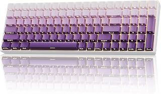 Compare ZORNHER ZH100 Wireless Mechanical Keyboard,98% Purple Creamy Keyboard with Number Pad,Full Size Gaming Keyboard,Lighted Up PBT Dipped Keycaps,Creamy Sounding Linear Switches at KSA Price