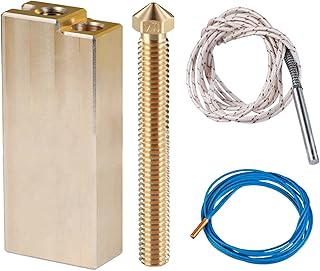 Compare Mellow 80W Heater 12V24V + ATC Semitec 104GT2 Thermistor+ Super Volcano Heat Block Suitable for 3D Printer E3D V6 Super Volcano Hotend 3D Printing Accessories at KSA Price
