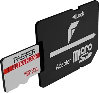FASTER Ultra Flash 128GB MicroSDXC Memory Card with…
