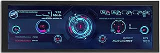 Compare 7.9In Computer Temp Monitor, 1280x400 60Hz Secondary Screen with Theme Editor, CPU, GPU,RAM, Internet Speed, Date, Time, Weather Forecast at KSA Price