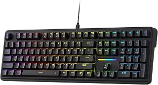 Compare Redragon K745 Wired Gasket RGB Gaming Keyboard, 108 Keys Mechanical Keyboard wExtra 4 Hotkeys, Upgraded Hotswappable Socket, 5Layer Noise Dampening, Creamy & Thocky Custom Linear Switch at KSA Price