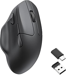 Compare Keychron M7 Wireless Computer Mouse, 26K DPI Optical Computer Mouse, 2.4 GHzBluetoothWired with Macro Button 63g Lightweight Ergonomic, Up to 70 Hours Worktime for Laptop macOSWindows  Black at KSA Price