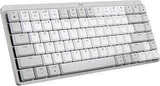 Compare Logitech MX Mechanical Mini for Mac Wireless Illuminated Keyboard, LowProfile Performance Switches, Tactile Quiet Keys, Backlit, Bluetooth, USBC, Apple, iPad  Pale Grey at KSA Price