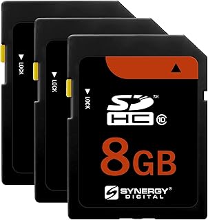 Compare Synergy Digital 8GB Secure Digital SDHC UHSI Memory Cards, Compatible with Kodak EasyShare C143 Digital Camera  Class 10, U1, 20MBs, 300 Series  Pack of 3 at KSA Price