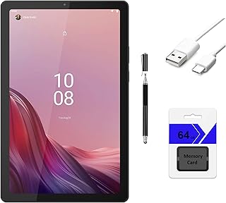 Compare Lenovo Tab M9 9" HD 1340 x 800 Tablet, MediaTek Helio G80, 3GB RAM, 32GB eMMC + 64GB Memory Card, Android 12, Arctic Grey with HEXAccessories at KSA Price