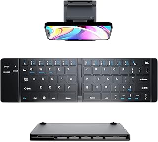KASTWAVE Mini Bluetooth Keyboard, Wireless Foldable…