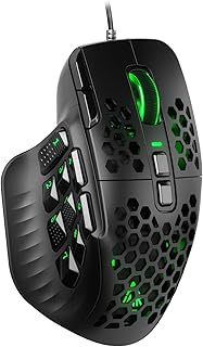 Compare SOLAKAKA SM809 Gaming Mouse for MMO,24000 DPI,16 Programmable,RGB PC Gaming Mice,Black at KSA Price