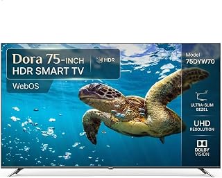 Compare Dora 75Inch HDR Smart TV with WebOS, UHD Resolution, Dolby Vision, UltraSlim Bezel, Magic Remote, Model 75DYW70 at KSA Price