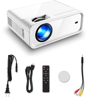 Compare WiFi Bluetooth Projector, Portable Projector for Outdoor Movies, Native 1080p LED Projector, Mini Smart Projector Home Theater VideoProjector for Smartphone, DVD, Laptop, Player, PS4 at KSA Price