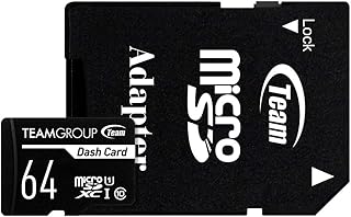 Compare TEAMGROUP Dash Card 64GB for Dash Cam MicroSDXC UHSI U1 High Compatibility Flash Memory Card with Adapter for Outdoor, Sports, Full HD Shooting TDUSDX64GUHS03 at KSA Price