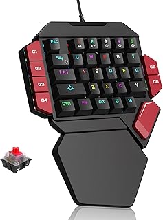 Compare KASTWAVE Compact RGB Mechanical Gaming Keyboard, OneHanded 35Key Wired Design with Red Switches, 6 Macro Keys  Ideal for PC Gamers  BlackRed at KSA Price