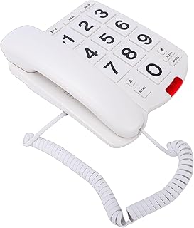 Compare Generic Large Keys Corded Phone, One Touch Speed Dial Telephone, 110dB Loud Ringer Phone with Flashing Indicator & Function, Ideal for Seniors White at KSA Price