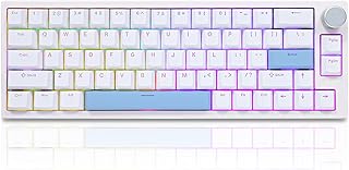 Compare BOYI 66Pro Rapid Trigger Magnetic Switch Mechanical Keyboard,65% HyperFast Actuation Point Adjustable Dedicated 8K Hz Polling Rate HotSwap RGB Wired Gaming Keyboard with KnobWhite at KSA Price