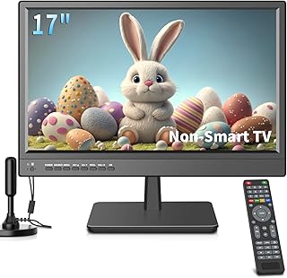 Compare Jexiop 17inch TV,Small Flat Screen TV with ATSC Digital TunerHDMI &USB Port inDual Power12 Volt Charger Cable and AC Power Suitablefor Caravan,Kitchen,Bedroom at KSA Price