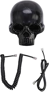 Compare Skull Landline Telephone, Desk Skull Corded Phone, Unique Design HD Sound Multifunctional with Quick Disconnection Dialing Redialing for Home Decor Art Black at KSA Price