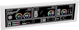 Compare 8.8 Inch Computer Temp Monitor, 1920x480 HD Secondary Screen Stretched Bar Display Wide View Angle, CPU GPU Data PC Sensor Panel for Wins forLinux White at KSA Price