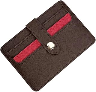 Compare Phone Wallet For Cards, PU Leather Card Holder With Secure Slot & AntiScratch Protection For Smartphones, brown at KSA Price