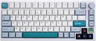 Compare GK GAMAKAY TK75 V2 75% Silent Mechanical Keyboard with TFT Screen, Hot Swap RGB Bluetooth 5.02.4GHz WirelessUSBC Wired PBT Cherry Profile Keycaps Gaming Keyboard GamaKay Pegasus Switch at KSA Price