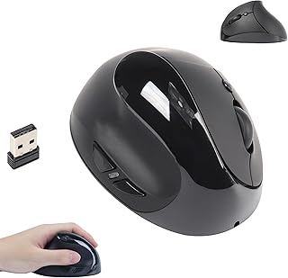 Compare Left Handed Mouse Wireless Vertical Mouse Ergonomic 2.4GHz Optical Computer Mice with USB Receiver and 3 Adjustable DPI Portable Rechargeable Cordless Mouse for Laptop PC Desktop Notebook, Black at KSA Price