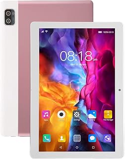Compare For 12 Tablet 10.1in, 1960x1080 IPS HD Display 6GB RAM 128GB ROM 10 Cores Tab, Dual SIM 5G WiFi Calling 5.0 Tablet PC, 8800mAh Battery 2MP 5MP Dual Cam, Rose Gold at KSA Price