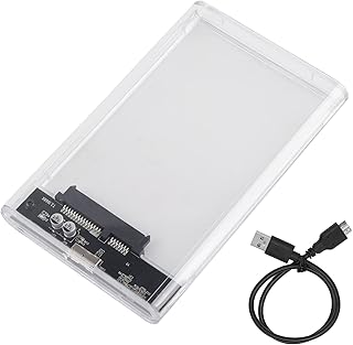 Compare 2.5 Inch USB3.0 External Hard Drive Enclosure, USB3.0 to SATA Portable Clear Hard Disk Case, Hard Drive Case for 79.5mm SATA HDD or SSD hard disk at KSA Price