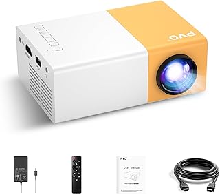 PVO Mini Projector Portable, Outdoor Video Projectors,…