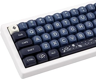Compare MOA Keycaps 126 Keys PBT Keycaps DyeSublimation Custom Keyboard Key Caps Set for Cherry Gateron MX Switches Mechanical Keyboards, Black Blue Space Theme Key Caps at KSA Price