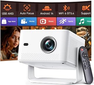 Compare M800 LED Projector 1200 ANSI Native 1080P Auto Focus Android 14 Beam Support WiFi 6 Movie Home Theater Projector Voice Control at KSA Price
