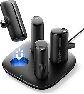 Compare Portable Chargers 5000mAh 4 PCS & Charger Station Kit for iPhone, Shared Charging Station Dock with 4 Powerbanks Set for Home, Cafe, Office, Hotel, Restaurant, ect at KSA Price