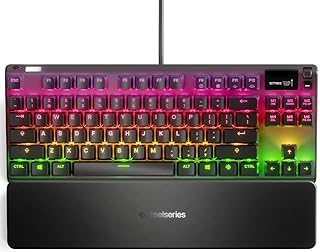 Compare SteelSeries Apex 7 TKL  Mechanical Gaming Keyboard  OLED Display  Red Switches  American QWERTY Layout at KSA Price