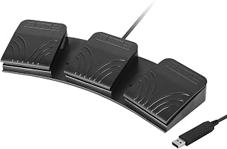 iKKEGOL [Upgraded] USB Triple Foot Pedal Optical…